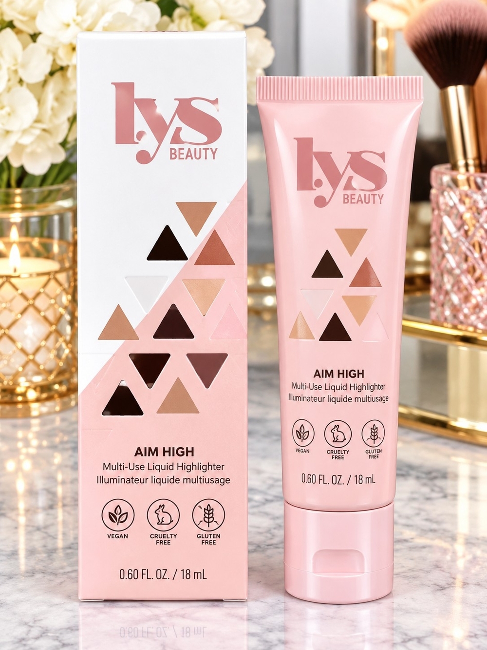 LYS Beauty Aim High Multi-Use Liquid Highlighter — Pink
